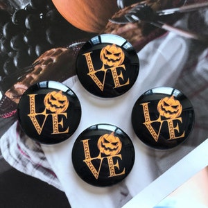 Love Pumpkin Cabochon,Halloween Pumpkin photo glass Cabochons 10mm 12mm 14mm 16mm 18mm 20mm 25mm 30mm 35mm 40mm glass dome cameo-R181107