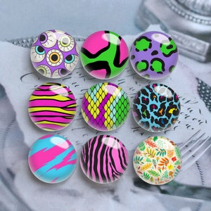 10pcs 10mm 12mm leopard Cabochon, Animal print Glass Dome, 14mm 16mm 18mm 20mm 25mm 30mm 35mm 40mm DIY Picture Image Glass Cameo-DN2116