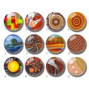 10 Stück 10mm 12mm Earthly Tone Cabochon, Punkte Glaskuppel, 14mm 16mm 18mm 20mm 25mm 30mm 35mm 40mm DIY Bild Bild Glasperlen Charms -DN667