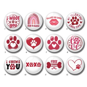 Cabochon di San Valentino, cupola in vetro a forma di cuore con zampa di cane, 10 mm, 12 mm, 14 mm, 16 mm, 18 mm, 20 mm, 25 mm, 30 mm, 35 mm, 40 mm, perline di vetro per immagini fai da te-DN2056
