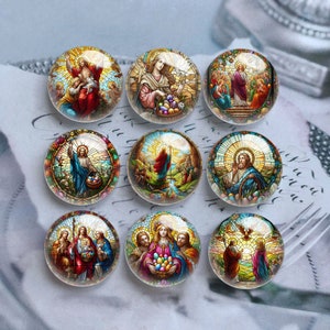 JESUS Cabochon, Christliche Ostern Bild Glaskuppel, 10mm 12mm 14mm 16mm 18mm 20mm 25mm 30mm 35mm 40mm Bild Glasperlen-DN2203