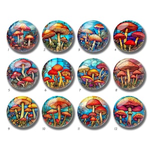 Cabochon in vetro colorato a forma di fungo, cupola in vetro, 10 mm, 12 mm, 14 mm, 16 mm, 18 mm, 20 mm, 25 mm, 30 mm, 35 mm, 40 mm, perline in vetro per immagini fai da te-DN1946