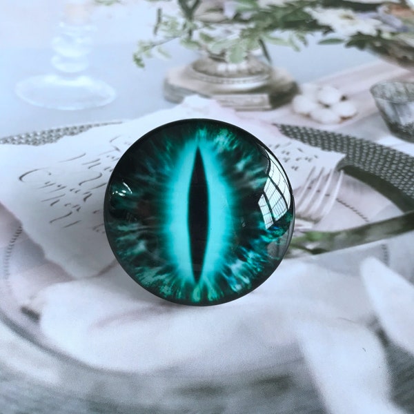 Blue Dragon Eye Cabochon,Doll Eyeball photo glass Cabochons 10mm 12mm 14mm 16mm 18mm 20mm 25mm 30mm 35mm 40mm glass dome cameo-R034d12