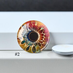 Eye Cabochon,Handmade Doll Cat Eyeball photo glass Cabochon, 10mm -40mm eye glass dome cameo - 14mm thin Blythe doll eyes - DN1898 #2