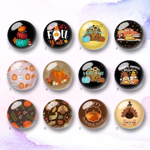 Cabochon d'action de grâce, citrouille d'automne en verre 10 mm 12 mm 14 mm 16 mm 18 mm 20 mm 25 mm 30 mm 35 mm 40 mm dôme photo camée en verre-R281836