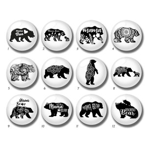 10st 10mm 12mm Mama Beer Cabochon, Mandala Beer Glazen Koepel, 14mm 16mm 18mm 20mm 25mm 30mm 35mm 40mm DIY Foto Afbeelding Glazen Kralen-DN2555