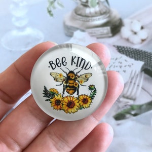 Cabochon en forme d'abeille tournesol/bouton pression en verre, 10 mm 12 mm 14 mm 16 mm 18 mm 20 mm 25 mm 30 mm 35 mm 40 mm dôme en verre/bouton pression gingembre - R2252639