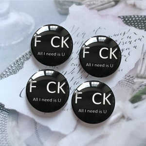 10pcs 10mm 12mm Fuck Cabochon, Funny Quote photo glass Snap Button, 10mm 12mm 14mm 16mm 18mm 20mm 25mm 30mm 35mm 35mm 40mm cúpula de vidrio -R10142