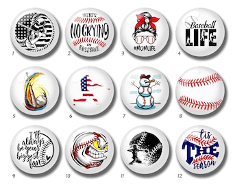 10 Stück Baseball Cabochon, 10mm 12mm Sport Momlife Glaskuppel, 14mm 16mm 18mm 20mm 25mm 30mm 35mm 40mm DIY Bild Bild Glasperlen-DN714