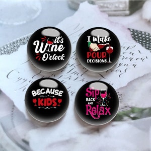 10 Stück 10mm 12mm Rotwein Cabochon, Mama Juice Weinglas Kuppel, 14mm 16mm 18mm 20mm 25mm 30mm 35mm 40mm DIY Bild Bild Glasperlen-DN578