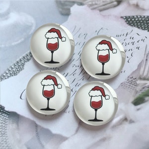 Sombrero de Navidad en cabujón de copa de vino/botón a presión de vidrio, 10mm 12mm 14mm 16mm 18mm 20mm 25mm 30mm 35mm 40mm cúpula de vidrio/Ginger Snap-R2221505