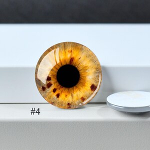 Eye Cabochon,Handmade Doll Cat Eyeball photo glass Cabochon, 10mm -40mm eye glass dome cameo - 14mm thin Blythe doll eyes - DN1898 #4