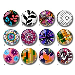Mandala Cabochon, Blumen Glaskuppel, 10 Stück 10mm 12mm 14mm 16mm 18mm 20mm 25mm 30mm 35mm 40mm DIY Blatt Bild Bild Glasperlen-DN2134