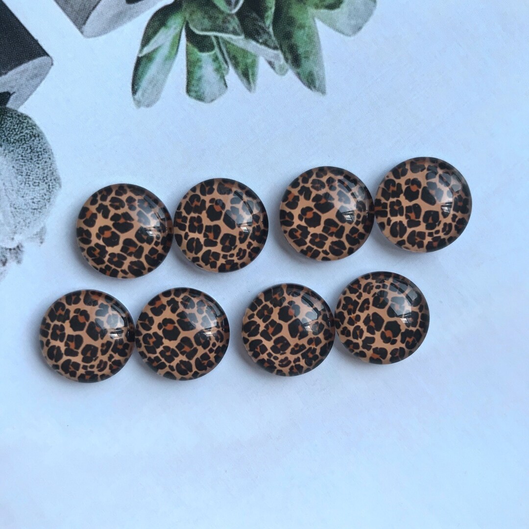 Brown Leopard Print Cabochon/snap Button,handmade 10mm 12mm 14mm 16mm ...