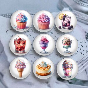 10 Stück 10 mm 12 mm Eis Cabochon, Kuchen Glaskuppel, 14 mm 16 mm 18 mm 20 mm 25 mm 30 mm 35 mm 40 mm DIY Saft Bild Glasperlen-DN2953