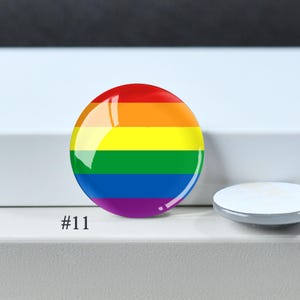 Cabujón con la bandera LGBT, cúpula de cristal con los colores del arcoíris, 10 mm 12 mm 14 mm 16 mm 18 mm 20 mm 25 mm 30 mm 35 mm 40 mm. Cameo de cristal con imagen LGBTQ del orgullo gay - DN1214 #11