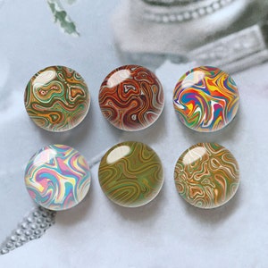 10st 10mm 12mm handgemaakte kunst cabochon, olieverfschilderij glazen koepel, 14mm 16mm 18mm 20mm 25mm 30mm 35mm 40mm DIY foto afbeelding glaskralen-DN614