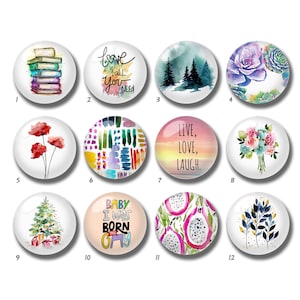 Handgefertigter Cabochon, Live Love Laugh Glaskuppel, 10mm 12mm 14mm 16mm 18mm 20mm 25mm 30mm 35mm 40mm Blumenbild Bild Glasperlen-DN1129