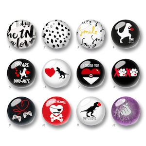 Liebe Dinosaurier Cabochon, Valentinstag Glaskuppel,10mm 12mm 14mm 16mm 18mm 20mm 25mm 30mm 35mm 40mm DIY Bild Bild Glasperlen-DN276