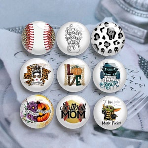 10pcs baseball Glass Cabochon, Leopard Glass Dome,10mm 12mm 14mm 16mm 18mm 20mm 25mm 30mm 35mm 40mm DIY Picture Image Glass Beads-DN1016