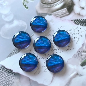 Blue Galaxy Cabochon, Cloudy Sky olieverfschilderij foto glas Cabochon 10mm 12mm 14mm 16mm 18mm 20mm 25mm 30mm 35mm 40mm glazen koepel -R334d4