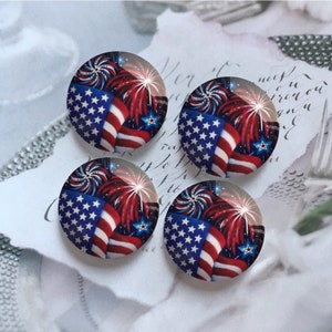 Cabochon/bouton-pression drapeau des États-Unis d'Amérique, 10 mm 12 mm 14 mm 16 mm 18 mm 20 mm 25 mm 30 mm 35 mm 40 mm Dôme en verre d'image/bouton-pression gingembre -R2253134