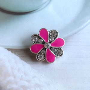Flower Snap Buttons, 18mm / 20mm Oil Drip Flower Ginger Snap Jewelry,Crystal Drilled Noosa Snap Charms, Interchargeable Beads Snap Gift