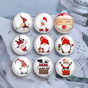 Kerst Cabochon, Gnome Glass Dome, Kerstman Fotokralen, 10mm 12mm 14mm 16mm 18mm 20mm 25mm 30mm 35mm 40mm Foto Mozaïek Kraal -DN1601