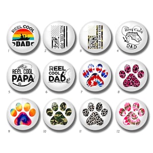 10 stks 10mm 12mm Hond Poot Cabochon, Reel Cool Papa Vis Glazen Koepel, 14mm 16mm 18mm 20mm 25mm 30mm 35mm 40mm DIY Foto Afbeelding Glas Beads-DN737