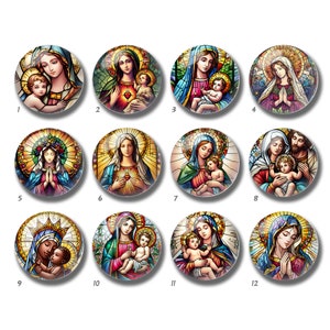 10st Maagd Maria Cabochon, Christelijke Glazen Koepel, 10mm 12mm 14mm 16mm 18mm 20mm 25mm 30mm 35mm 40mm DIY Foto Afbeelding Glazen Kralen-DN2227
