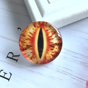 Orange Eye Cabochon,Doll Eyeball photo glass Cabochons 10mm 12mm 14mm 16mm 18mm 20mm 25mm 30mm 35mm 40mm glass dome cameo-R034d10