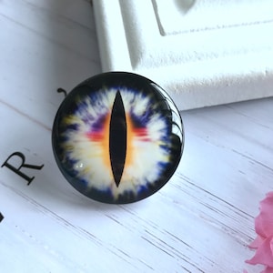 Black Eye Cabochon,Doll Cat Eyeball photo glass Cabochons 10mm 12mm 14mm 16mm 18mm 20mm 25mm 30mm 35mm 40mm glass dome cameo-R034d11