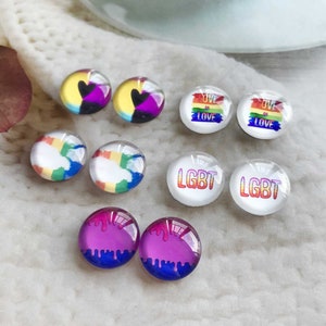 Regenbogen Lgbtq Cabochon, Gay Pride Foto Glascabochon, 10mm 12mm 14mm 16mm 18mm 20mm 25mm 30mm 35mm 40mm Bild Glaskuppel Cameo-R281006