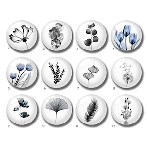 10 Stück Blumen Cabochon, Pusteblume Glaskuppel, 10mm 12mm 14mm 16mm 18mm 20mm 25mm 30mm 35mm 40mm Ginkgo Blatt Bild Bild Glasperlen-DN2104