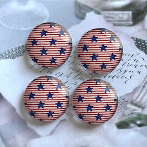 10 Stück 10mm 12mm 14mm 16mm 18mm 20mm 25mm 4. Juli Cabochon/Glas Druckknopf, 30mm 35mm 40mm Glaskuppel/Ingwer Druckknopf -R2253126