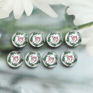 10pcs 10mm 12mm Christmas Cabochon, 18mm / 20mm Joy Snap Button, 14mm 16mm 18mm 20mm 25mm 30mm 35mm 35mm 40mm cúpula de vidrio -R11101