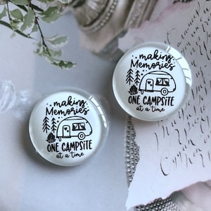 Camp Cabochon,Camper Campsite photo glass Cabochons 10mm 12mm 14mm 16mm 18mm 20mm 25mm 30mm 35mm 40mm glass dome cameo-R794d4