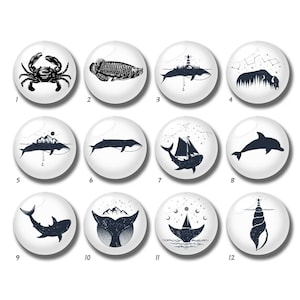 10 Stück Meerestier-Cabochon, Wal-Glaskuppel, 10 mm, 12 mm, 14 mm, 16 mm, 18 mm, 20 mm, 25 mm, 30 mm, 35 mm, 40 mm, Delfinbild, Glasperlen-DN2640