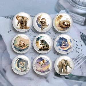 10 Stück Handgefertigte Cabochon, Hund Kuh Elefant Glaskuppel, 10 mm 12 mm 14 mm 16 mm 18 mm 20 mm 25 mm 30 mm 35 mm 40 mm DIY Bild Bild Glasperlen-DN1001