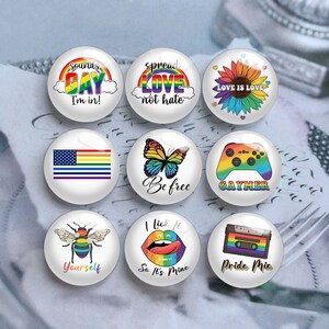 Cabochon LGBT, dôme en verre Rainbow Pride, 10 mm 12 mm 14 mm 16 mm 18 mm 20 mm 25 mm 30 mm 35 mm 40 mm Gay Pride LGBTQ image image perles de verre-DN1178