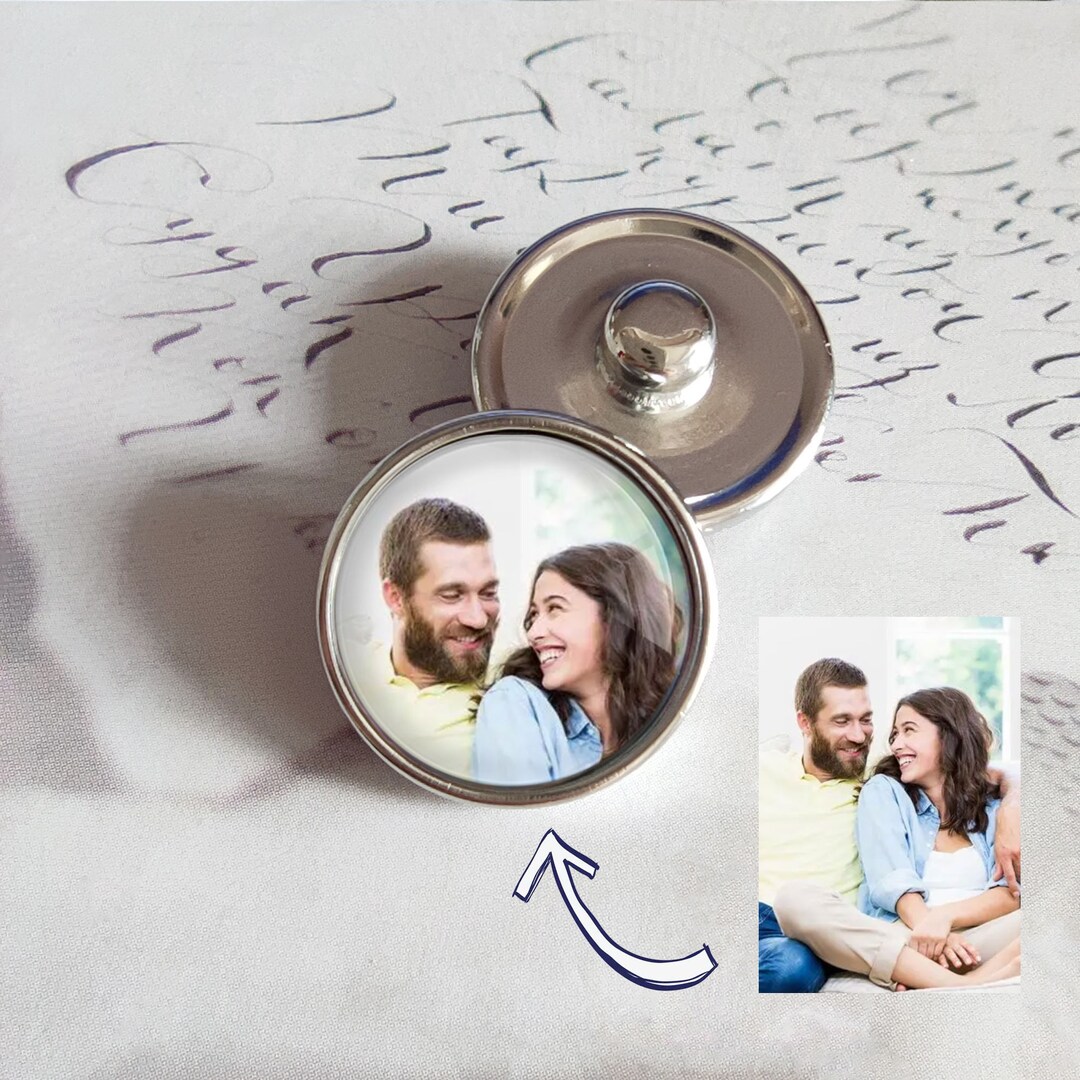 Custom Snaps Custom Text / Photo Ginger Snap Button,12mm 18mm 20mm Personal Photo ...