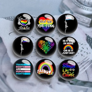 Cabochon LGBT, dôme en verre Rainbow Pride, 10 mm 12 mm 14 mm 16 mm 18 mm 20 mm 25 mm 30 mm 35 mm 40 mm Gay Pride LGBTQ image image perles de verre-DN1189