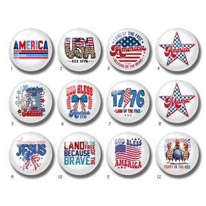 10 pièces cabochon étoiles USA 10 mm 12 mm, dôme en verre du 4 juillet, 14 mm 16 mm 18 mm 20 mm 25 mm 30 mm 35 mm 40 mm DIY image image perles de verre-DN2840