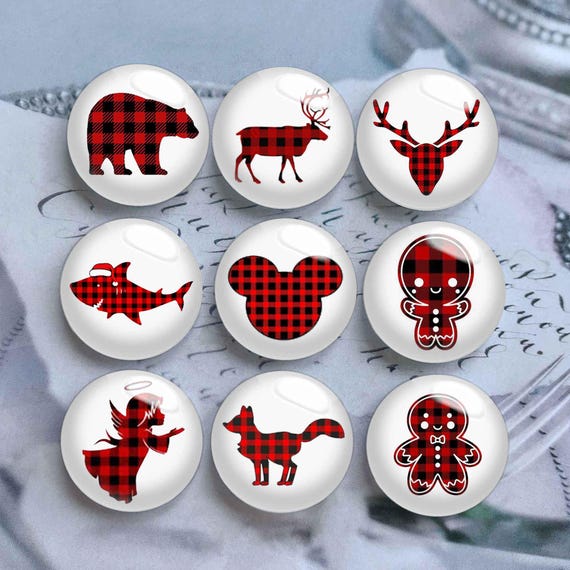 Christmas Buttons: Gingerbread Man 18mm Christmas Buttons: Gingerbread Man 18mm