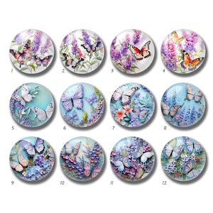10 Stück 10mm 12mm Schmetterling Cabochon, Blume Glaskuppel, 14mm 16mm 18mm 20mm 25mm 30mm 35mm 40mm DIY Bild Bild Glasperlen-DN2819