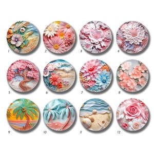 10st 10mm 12mm bloem cabochon, palm glazen koepel, 14mm 16mm 18mm 20mm 25mm 30mm 35mm 40mm strand olieverfschilderij foto afbeelding glas kraal-DN1509