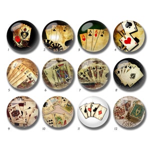 10 piezas 10 mm 12 mm cabujón de póquer retro, póquer una cúpula de vidrio, 14 mm 16 mm 18 mm 20 mm 25 mm 30 mm 35 mm 40 mm imagen de juego de cartas cuentas de vidrio-DN2874