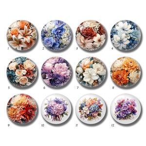10 Stück 10mm 12mm Blumen Cabochon, Floral Glaskuppel, 14mm 16mm 18mm 20mm 25mm 30mm 35mm 40mm DIY Bild Bild Glasperlen-DN2839