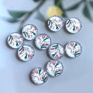 10 pezzi Cabochon di Natale, Bottone a pressione in vetro fotografico di Natale, 10 mm 12 mm 14 mm 16 mm 18 mm 20 mm 25 mm 30 mm 35 mm 40 mm cupola in vetro cameo-R112205