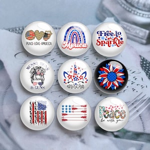 Cabujón del 4 de julio, cúpula de cristal con bandera de EE. UU., 10 mm, 12 mm, 14 mm, 16 mm, 18 mm, 20 mm, 25 mm, 30 mm, 35 mm, 40 mm, Merica Rainbow Picture Image Glass Beads-DN1225